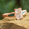 Custom Rose Gold and Turquoise Solitaire