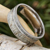 Deer Antler Wedding Band