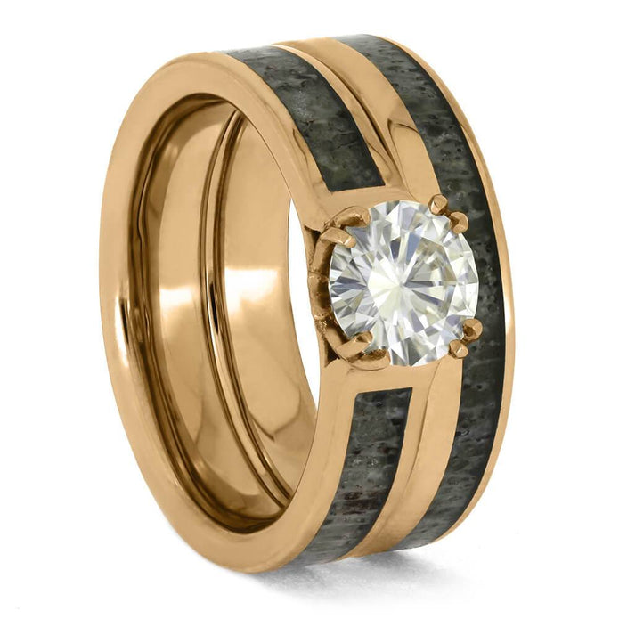 Moissanite Bridal Set in Rose Gold