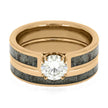Custom Wedding Rings with Antler
