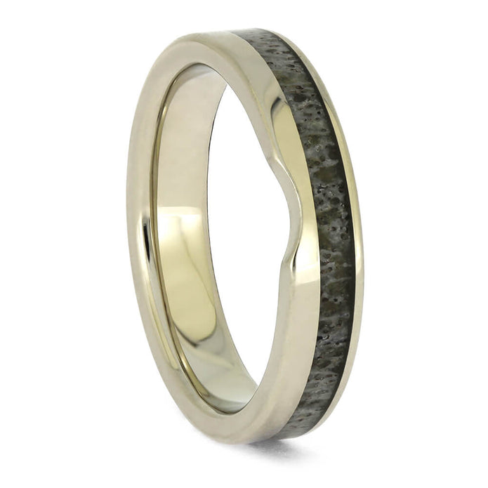 Bridal Set Shadow Band with Antler Inlay