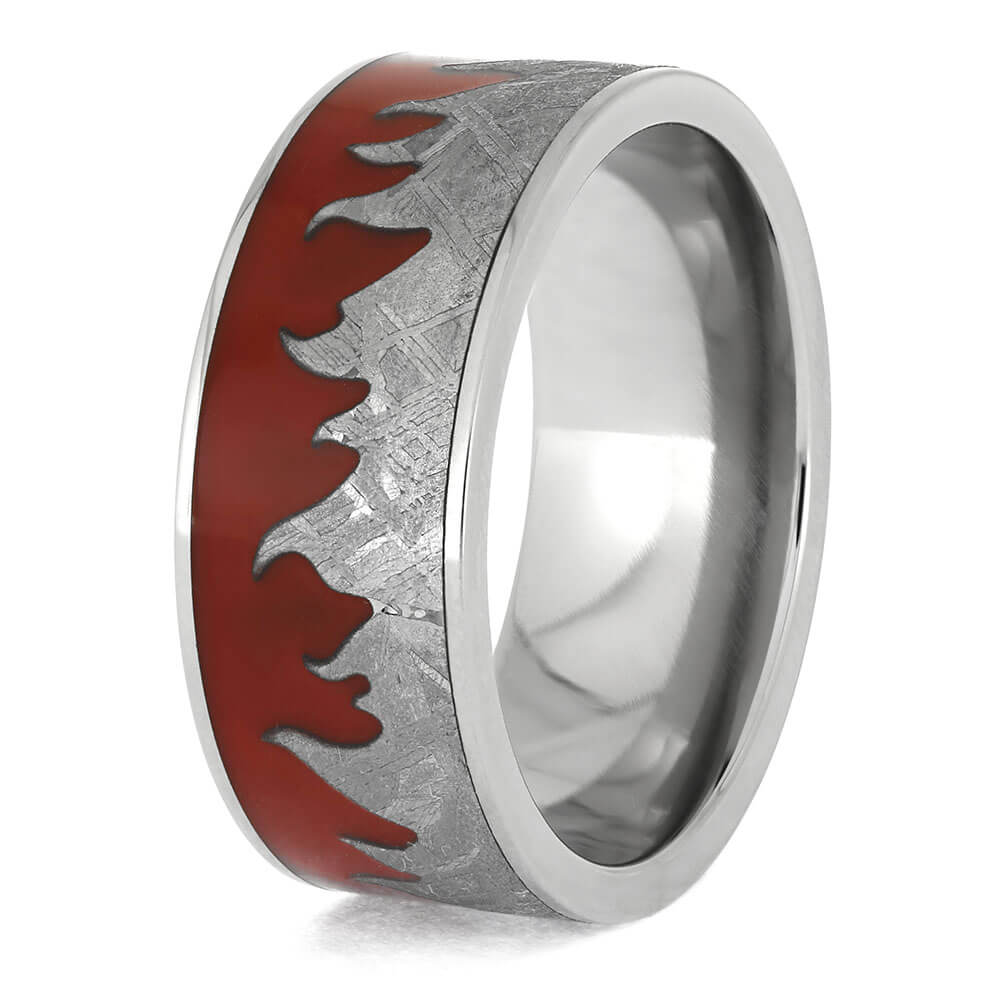 Men's Flame Meteorite Ring