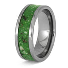 Ashes Ring with Green Enamel