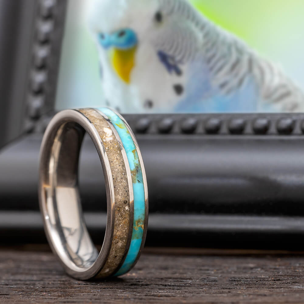 Memorial Ring with Turquoise