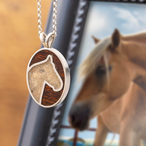 Horse Memorial Necklace with Ashes Jewelry By Johan