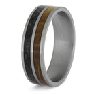 Dino Bone and Oak Wood Wedding Ring