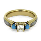 Turquoise Engagement Ring in Yellow Gold