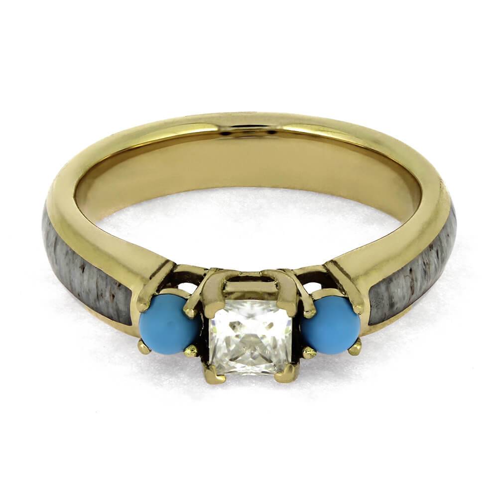 Turquoise Engagement Ring in Yellow Gold