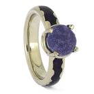 Purple and Gold Engagement Ring