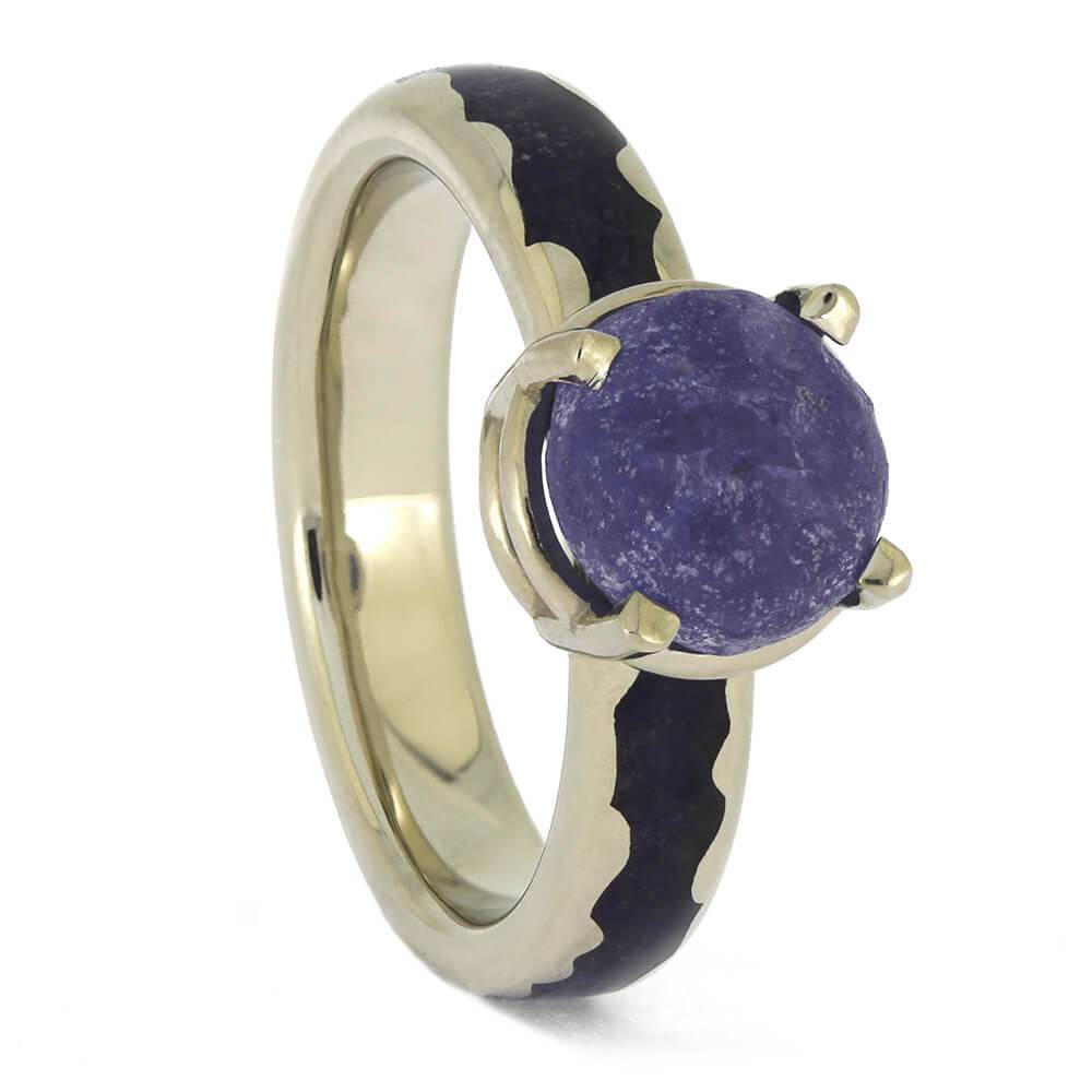 Purple and Gold Engagement Ring