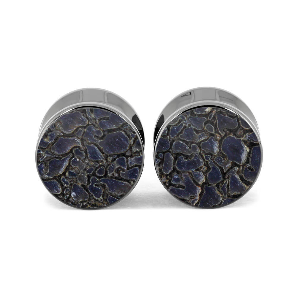 Black Glass Plugs - Stretched Ears - Body Jewelry – Buddha Jewelry