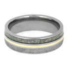 Titanium, Yellow Gold, and Meteorite Wedding Band