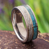 Turquoise and Meteorite Wedding Band