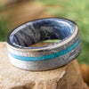 Meteorite and Mokume Wedding Band
