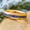 Blue Sapphire Wedding Band in Solid Gold