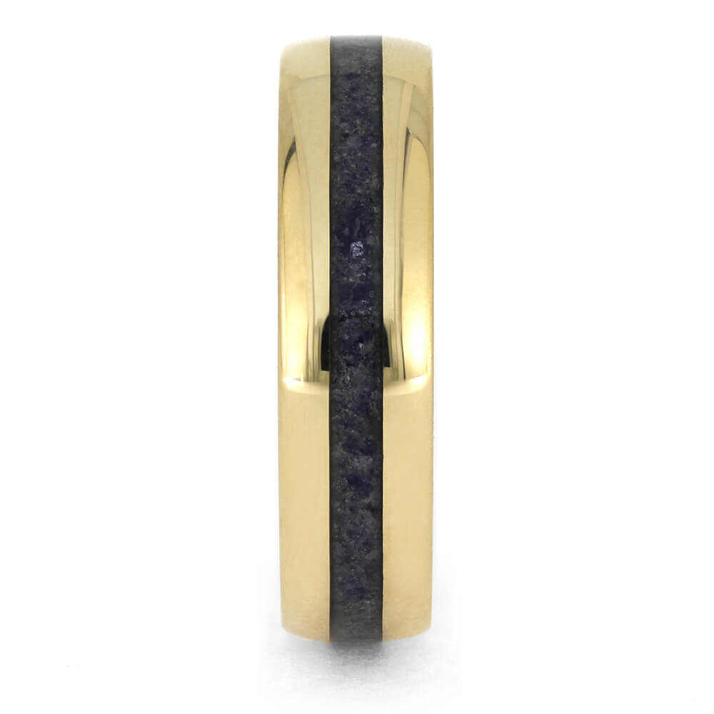 Blue Sapphire Wedding Band in Solid Gold