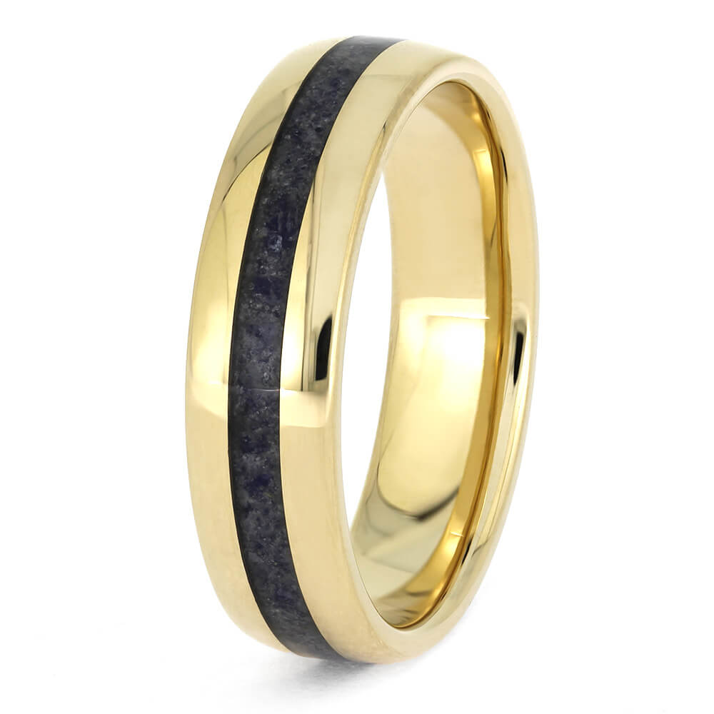 14k Gold Wedding Band with Sapphires