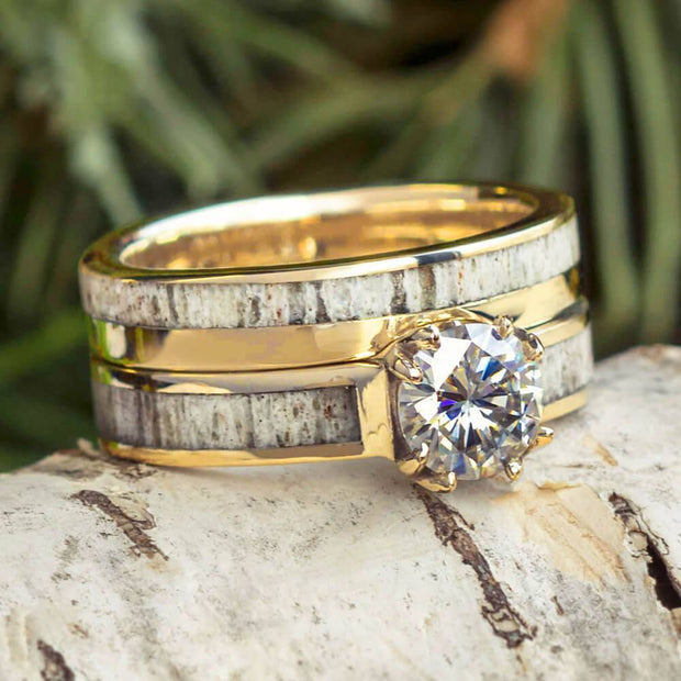 Gold Bridal Set with Antler