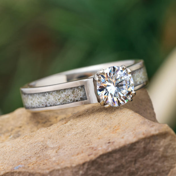 Deer Antler Engagement Ring