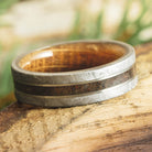 Whiskey Barrel and Dino Bone Wedding Band