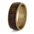 Rose Gold Wedding Band with Rosewood