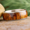 Rosewood Wedding Band in Titanium