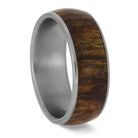 Titanium Ring with Exotic Wood Inlay