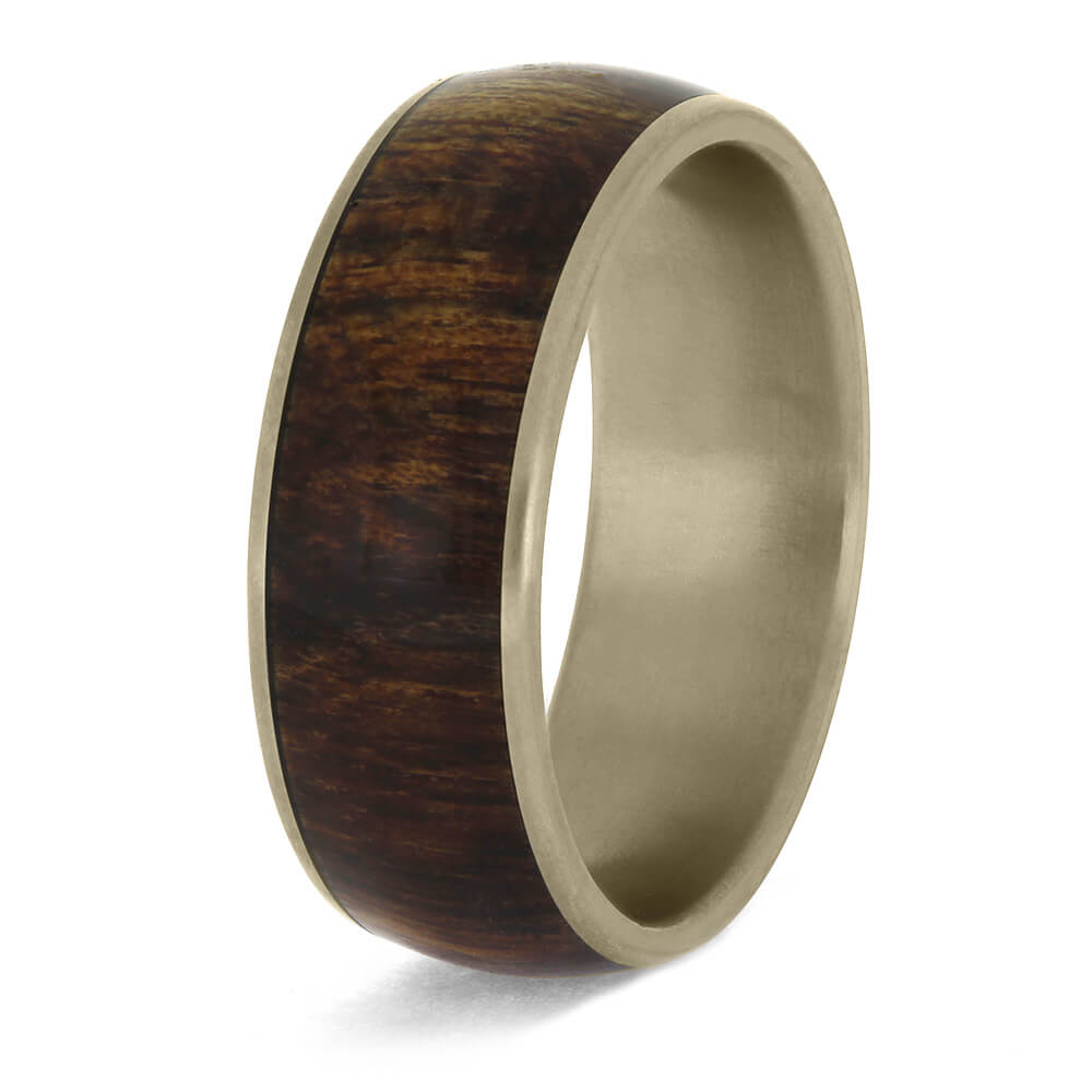 White Gold and Rosewood Wedding Ring