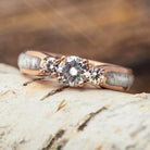 Rose Gold and Antler Engagement Ring