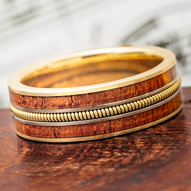 Yellow Gold Guitar Wedding Band