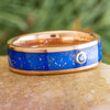Blue Meteorite Wedding Band