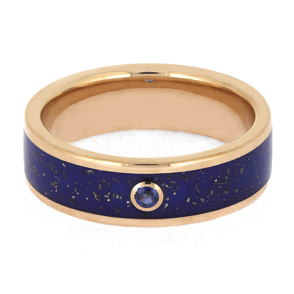 Stardust Wedding Band with Meteorite
