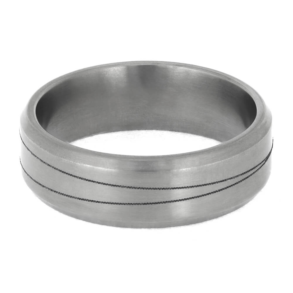 Matte Wedding Band in Titanium