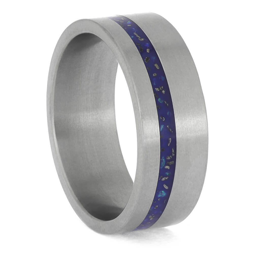 Blue Stardust and Opal Ring for Men