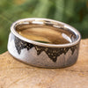 Meteorite Moonscape Wedding Band