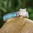 Turquoise Engagement Ring with Square Stone