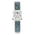 Turquoise Engagement Ring with Square Solitaire