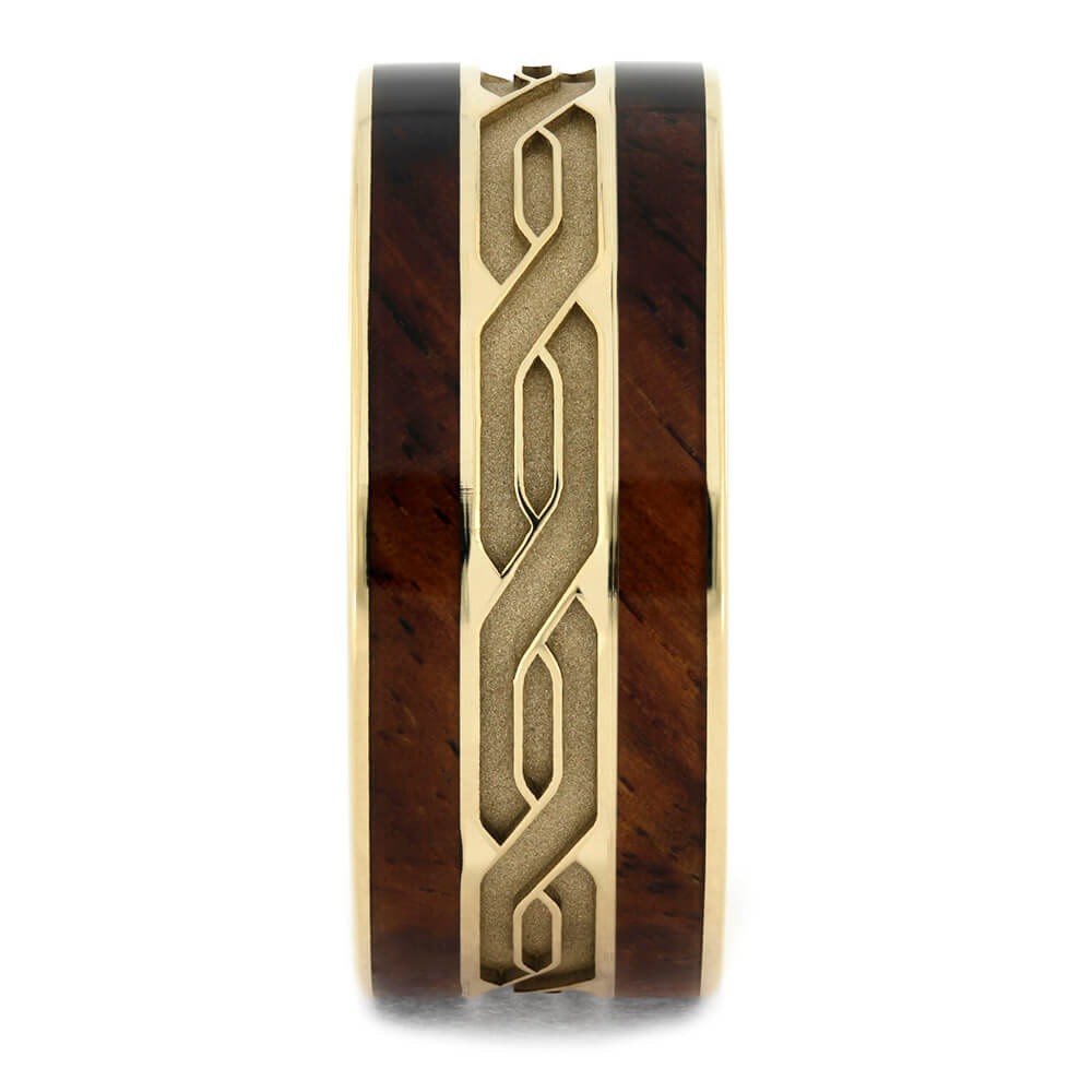 Wood and Celtic Knot Wedding Band