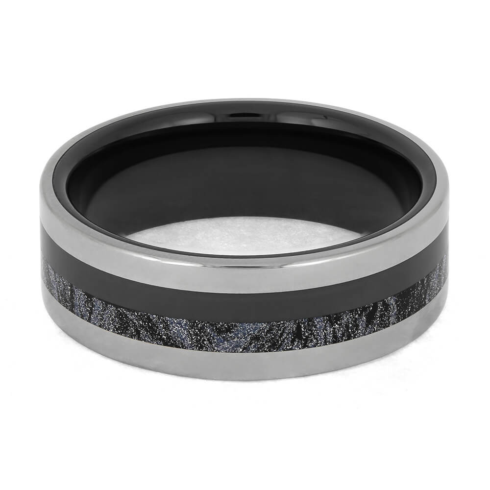 Black and White Metal Ring