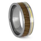 Oak Wood Ring with Gold Pinstripe