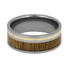 Natural Oak and Titanium Ring