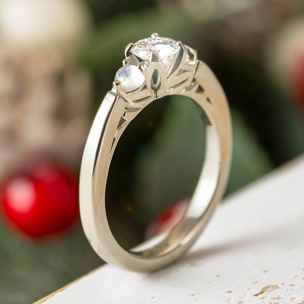 Moonstone Engagement Ring