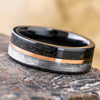 Meteorite Ring with Rose Gold