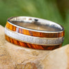 Meteorite and Ironwood Wedding Band for Men
