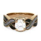 Custom Rose Gold and Meteorite Engagement Ring