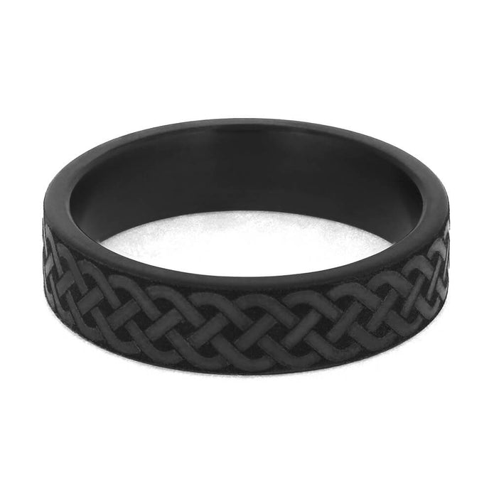 Wedding Band with Celtic Knot Engraving