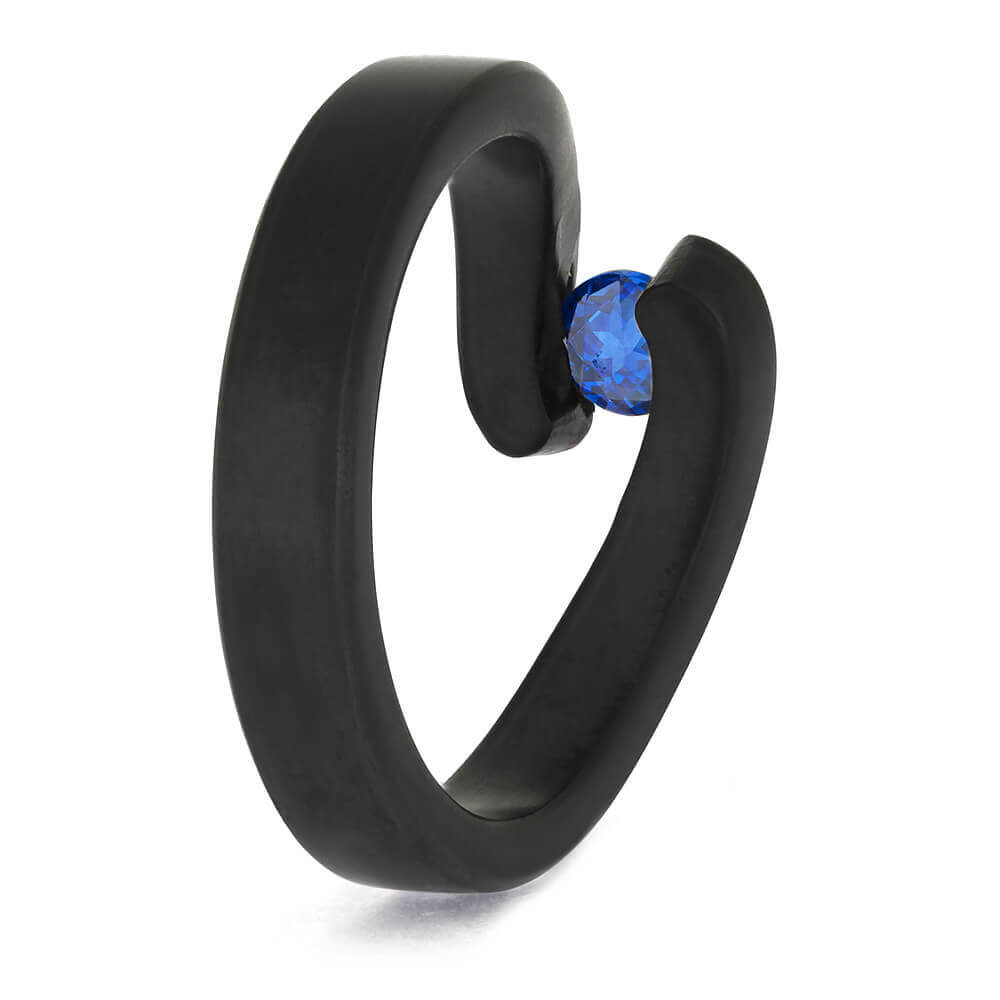 Blue and Black Wedding Ring