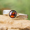 Meteorite and Dino Bone Engagement Ring