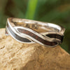 Dinosaur Bone Wedding Band in Platinum