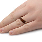 Square Wood Wedding Band on Hand